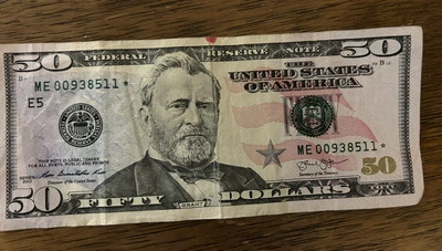 2013 Fifty Dollar $50 Bill Federal Reserve Star Note - Image 1 of 3