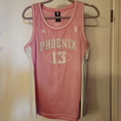 Camiseta deportiva para mujer Steve Nash #13 Phoenix Suns Adidas NBA4Her rosa talla grande  Foto 1 de 4