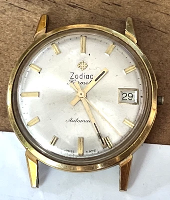 Vintage* 1960s ZODIAC Hermetic 70-72 17 Jewels 33mm Automatic Men's Watch - Image 1 of 4