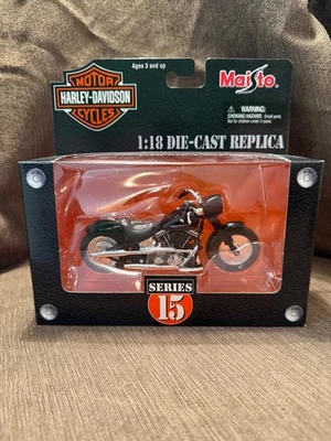 2000 Maisto Harley-Davidson Heritage Softail 1:18 Scale Blue Series 8 - Image 1 of 4