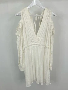 IRO NWT Meila Lace Ruffle EU Size 38 US Size 6 White Women's Dress NWT - Picture 1 of 4