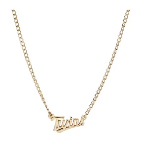 Bijoux Sport by Luv Aj MLB Gold Plated Brass Nameplate Necklace Minnesota Twins - Picture 1 of 1