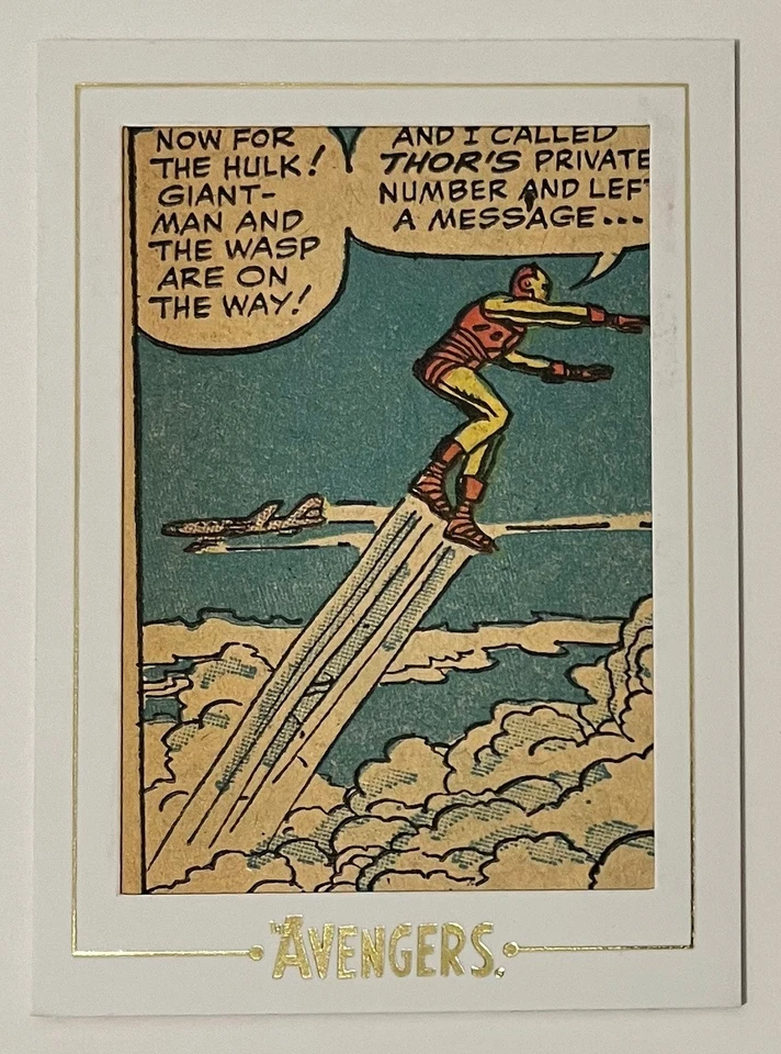 MARVEL COMIC CUT - 2015 - AVENGERS: SA - AVGOLD3 GOLD - 60/77 - IRON MAN - AV #3 - Image 1 of 4