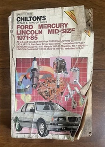 CHILTON Repair Manual FORD, MERCURY & LINCOLN Mid-Size 1971-1985 Part# 6696 - Picture 1 of 5