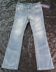Cherokee Jeans - Boot Cut Adjustable Waist - Girls Size 8 - NEW with Tags NWT - Picture 1 of 6