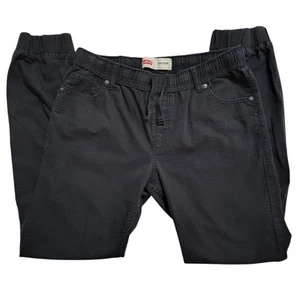 LEVI'S Ripstop Jogger Pants Boy's Size XL Elastic Drawstring Waist Black Cotton - Picture 1 of 8