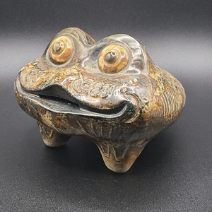 Vintage Rana Sorridente Decorazione Coin Bank Ceramica MOC Giappone Kitsch - Foto 1 di 8