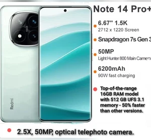 Xiaomi Redmi Note 14 Pro Plus 5G - 512GB+16GB - Fast UK Despatched - Picture 1 of 6