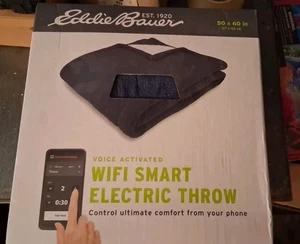 Eddie Bauer | Smart beheizte elektrische Wohndecke - Sherpa - 50" x 60" - Indigo - Bild 1 von 2