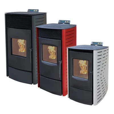 Pelletofen Pelletheizung Pelletkamin Pellet Kaminofen 6-13,6 kW 300m³ WiFi-Ready - Bild 1 von 4