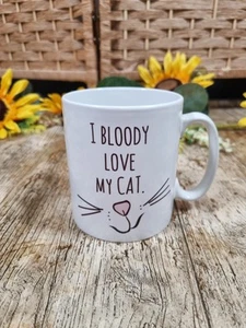 Tazza da tè caffè Orca Coatings I Bloody Love My Cat Kelly Connor Designs FAB - Foto 1 di 6