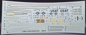 Dragon | No. 2004 | 1:200 Lockheed C-141B Star Lizard Decals - Picture 1 of 1