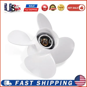 Outboard Propeller 13 x 17 for Yamaha Engine 70-115HP 4 Blades 15 Tooth Aluminum - Bild 1 von 7