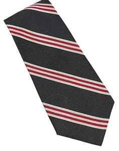 Halston Striped Rep Silk Tie USA - Picture 1 of 4