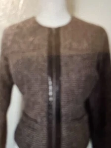 Giacca donna Mossimo in tweed marrone taglia L - Foto 1 di 4