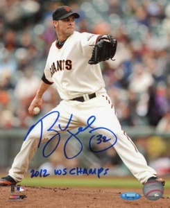RYAN VOGELSONG SIGNED GAME ACTION 8X10 PHOTO - SAN FRANCISCO GIANTS WS TRI-STAR - Picture 1 of 2