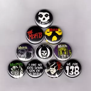 MISFITS 1.5" PINS / BUTTONS (danzig earth ad crimson ghost bullet vinyl shirt) - Picture 1 of 2