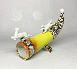 Soviet Vintage Porcelain Figurine Horn hunting - USSR - Picture 1 of 10