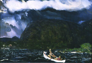 George Bellows - In a Rowboat (1916) - 17" x 22" Fine Art Print