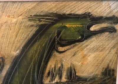 Pintura original firmada vintage de jinetes MOSHE KATZ. Foto 1 de 4