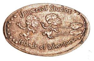THING 1 CHASING THING 2 ISLANDS of ADVENTURE UNIVERSAL ELONGATED PRESSED PENNY - Picture 1 of 3