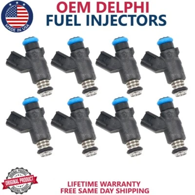 NEW OEM 8x Delphi Fuel Injector Fits 10-19 Chevrolet Express 2500 6.0L V8 - Image 1 of 4