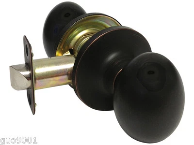 HOUSE GUARD HARDWARE Passage Oil Rubbed Bronze Oval Egg shape Style Hall Closet Door Knob Handle