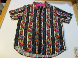 SPENCER'S STORE TROPIC AS F*CK FUK FUUCK HAWAIIAN SHIRT MED RAYON RARE - Picture 1 of 11