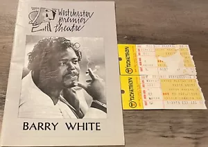 Folleto de recuerdos Barry White Westchester Premier Theatre con trozos julio del 75/76 - Imagen 1 de 2