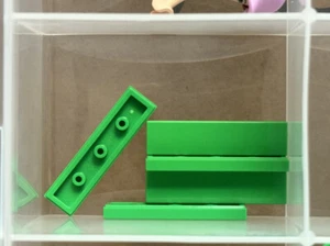 LEGO Parts - Bright Green Tile 1 x 4 - No 2431 - QTY 5 - Picture 1 of 1