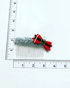 Fiocchi per capelli fatti a mano - vacanze - Natale - pettine per capelli #2 - Foto 1 di 1