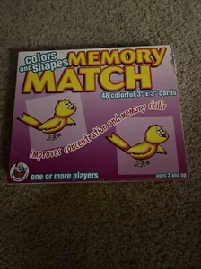 VTG Colors And Shapes Memory Match 48 3" x 3" Cards Frank Schaffer - Picture 1 of 3