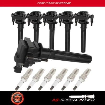 6 bobinas de encendido y bujías de iridio para Chrysler 300 V6 2005 2,7 L Foto 1 de 4