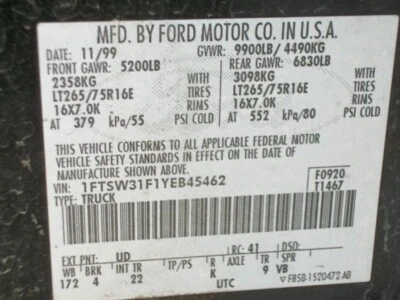 Used Rear Suspension Stabilizer Bar fits: 2000 Ford F350SD PICKUP Rear 4x2 w/o C Foto 1 de 4