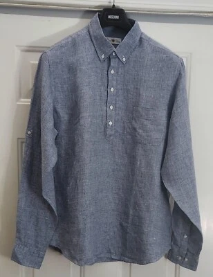 ALAN PAINE ENGLAND MEN'S LINEN CHECK BUTTON DOWN LONG SLEEVE SHIRT SIZE L NWOT - Image 1 of 4