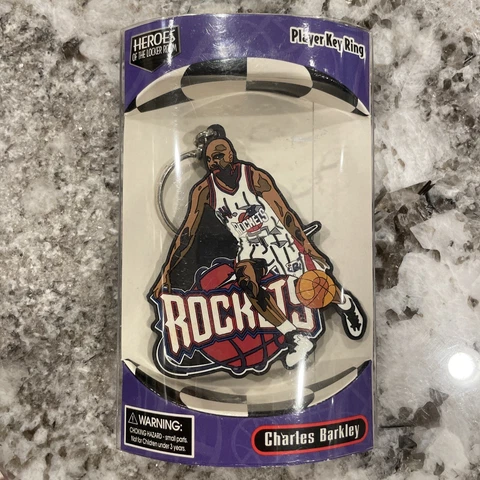 1998 Heroes of the Locker Room Charles Barkley Player Key Ring Unopened Cover