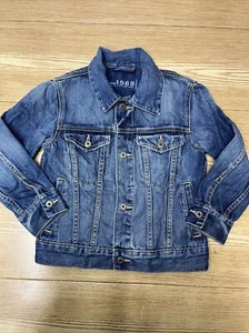 Chaqueta Para Niñas XS Abrigo Jean GAPKids 1969 Vaquera Informal Con Cuello - Picture 1 of 20