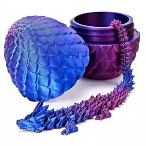 3D Printed Dragons Surprise Dragon Egg Articulating Gemstone Dragon Fidget Toy - Picture 1 of 5