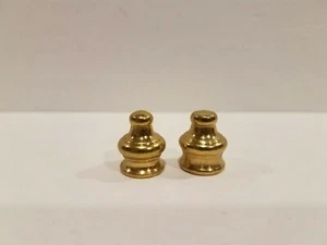 PYRAMID ~ Solid Brass Lamp Finial ~ Unfinished Brass ~ x2 pieces Trophy - Picture 1 of 4