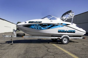 CHALLENGER 180 sticker SEADOO full kit graphic replacement 2005 2010 Gold Skull - Picture 1 of 3