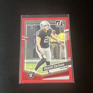2023 Panini Donruss Football DANIEL CARLSON Red Press Proof #173 Raiders - Picture 1 of 2