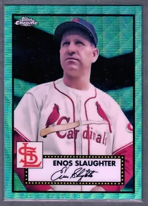 Topps 2021 cromo platino aniversario Enos Slaughter Aqua Wave refractor SP - Imagen 1 de 2