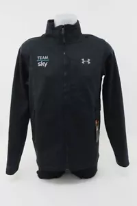NEW! Under Armour Storm 2 Softshell Jacket Team Sky Cycling Men's Small Black - Picture 1 of 5