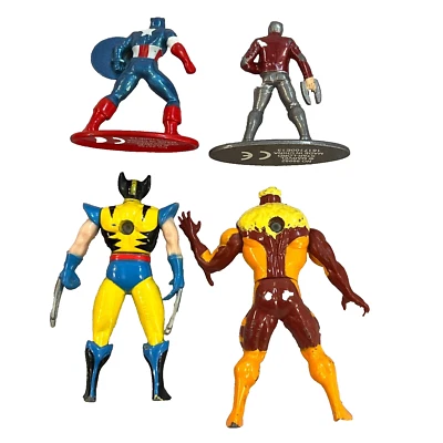 Lote de 4 Mini estatuillas de metal MetalFigs MARVEL de metal fundido a presión [P1-X2] Foto 1 de 4