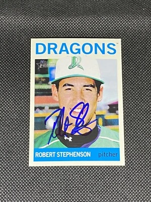 Robert Stephenson Dayton Signed Auto 2013 Topps Heritage Minors Card #58 ~ COA - Image 1 of 3