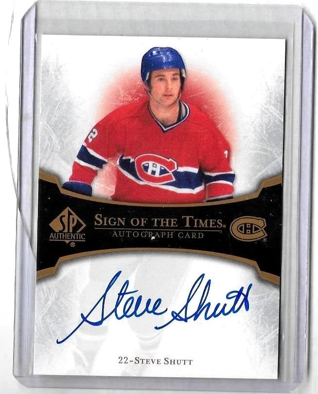 STEVE SHUTT 2007-08 SP AUTHENTIC SIGN OF THE TIMES CERTIFIED AUTOGRAPH HOF - Image 1 of 1