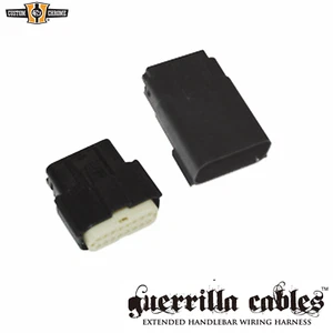 Black Connectors Fit For Harley Molex 16-Pin Dual Row Repl.72166-07BK/72177-07BK - Picture 1 of 1