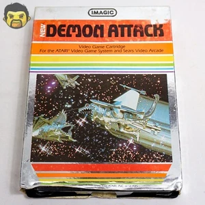 Demon Attack Atari 2600 CIB Atari 2600 1982 completo di scheda reg e manuale B - Foto 1 di 14
