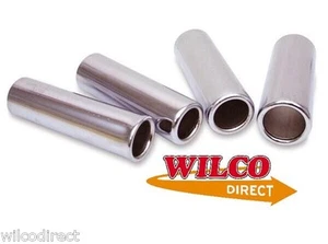 Exhaust Muffler Exhaust Trim Straight Size 42mm CHROME ROLLED EDGE - Picture 1 of 1