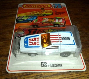 Matchbox Lesney Streakers DIECAST CAR #53 1972 Tanzara RED WHITE BLUE + PROTECTO - Picture 1 of 5